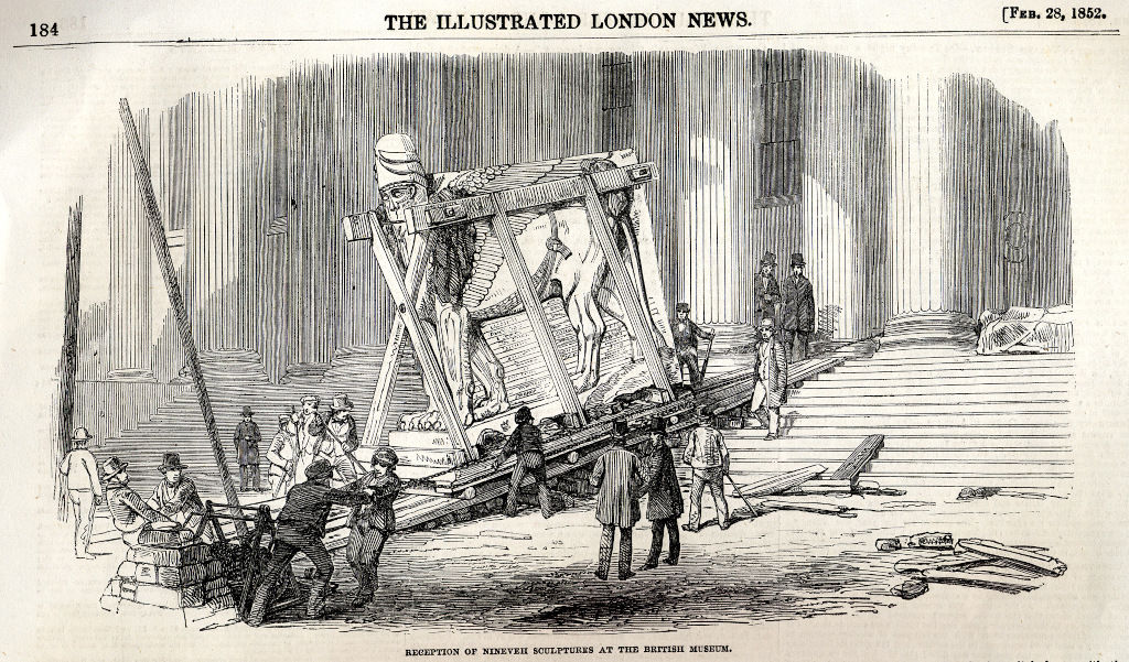 “Reception of Nineveh Sculptures at the British Museum”. The Illustrated London News, 28 February 1852.