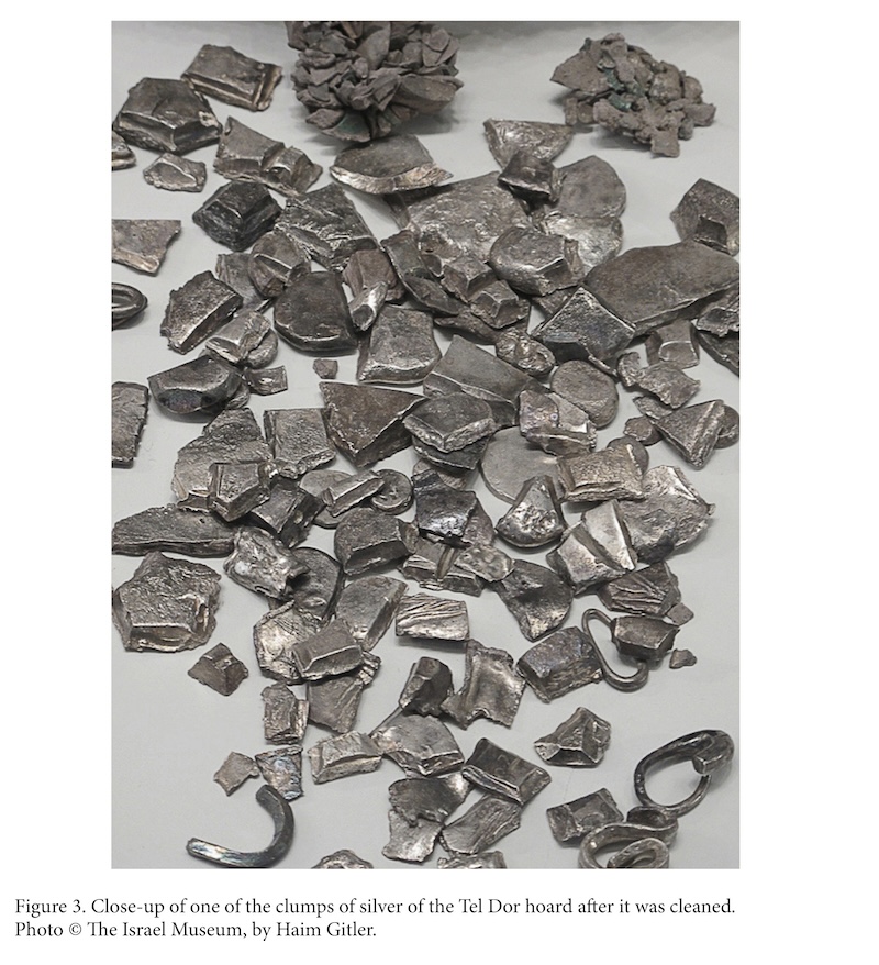 Tel Dor hoard Hacksilber after cleaning. Israel Museum. Photo © Haim Gitler