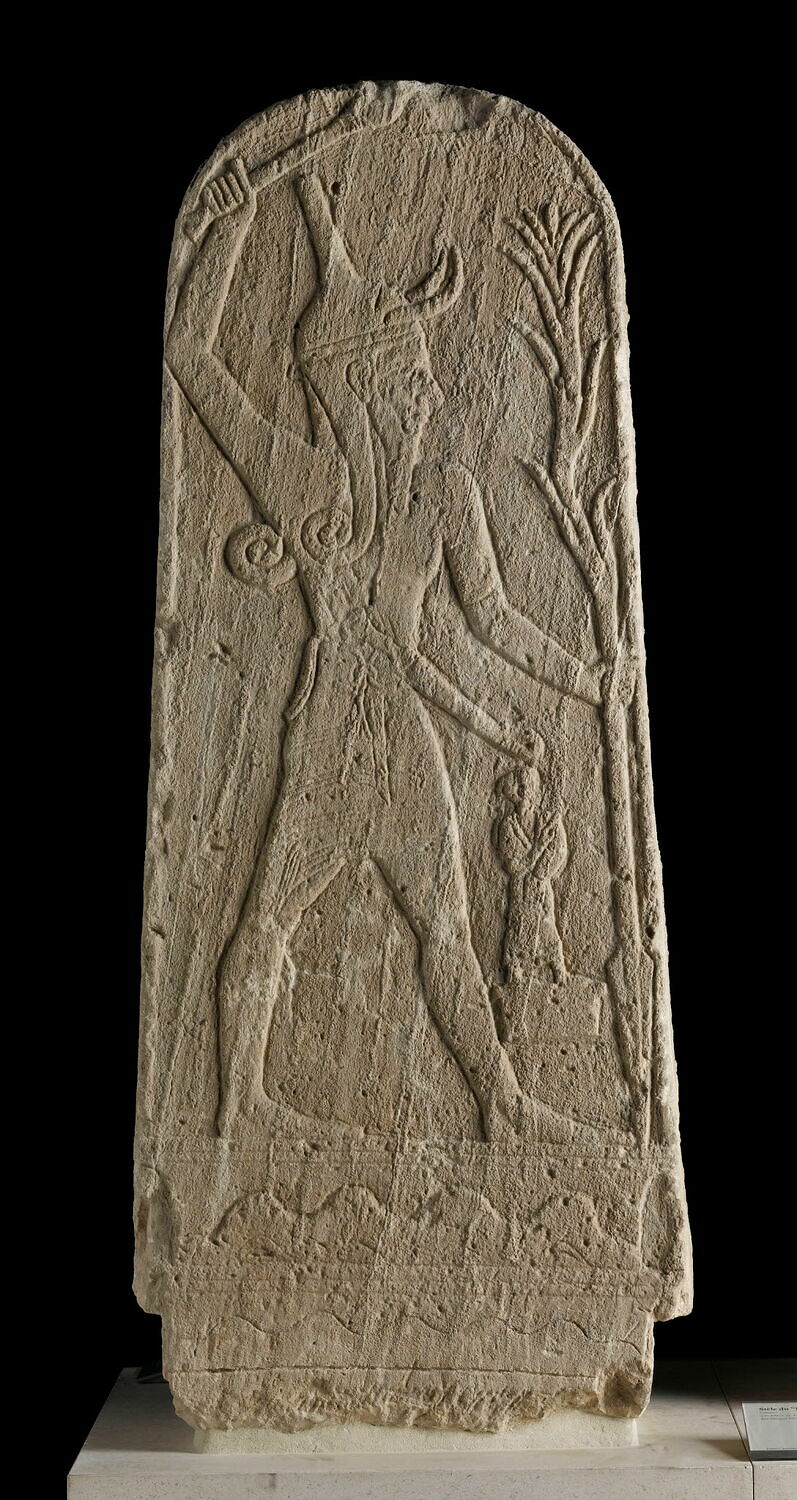 Baal, one of YHWH’s competitors (stele from Ugarit / Ras Shamra, Middle or Late Bronze Age). Louvre AO 15775. Photo © 2006 GrandPalaisRmn (musée du Louvre) / Franck Raux 