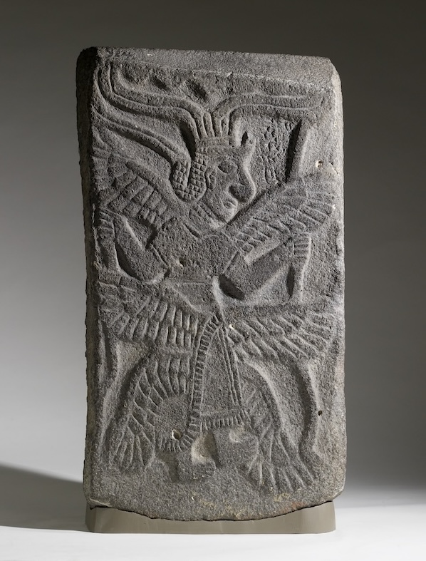 Relief depicting a six-winged goddess, from Tell Halaf, Syria, c. 10th century BCE. Walters Art Museum 21.16.  Photo courtesy of the Walters Art Museum, CC0 1.0 Universal.