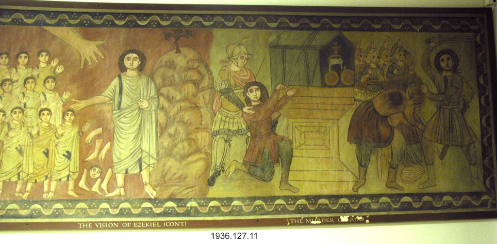 The Vision of Ezekiel. Credit: Yale University Art Gallery, Commissioned by the University. Gouaches on paper by Herbert J. Gute. 1936.127.11