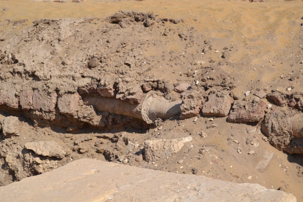 Clay pipes in the Repit-Temple of Ptolemaios XII at Athribis, covered by tiles (photo: H. Köpp-Junk)