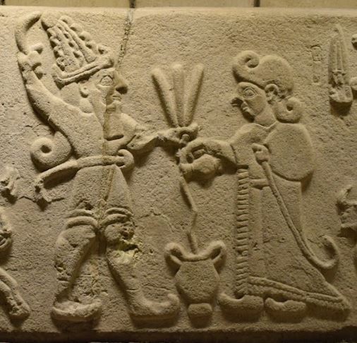 King PUGNUS-mili pours a libation to the Storm God, Lion Gate at Malatya (photo by G. Paradiso)