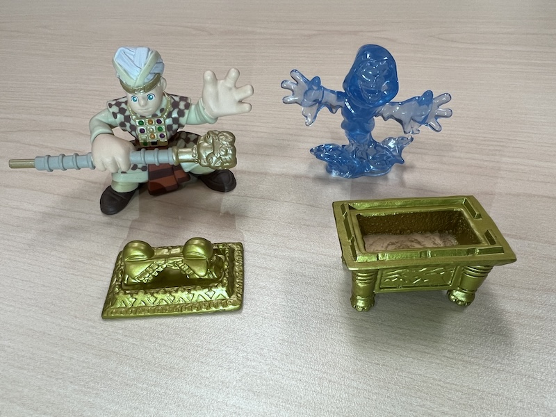 Belloq, ghost, and Ark of the Covenant from Hasbro’s Indiana Jones Adventure Heroes, released in 2008. Photo by Kevin McGeough.