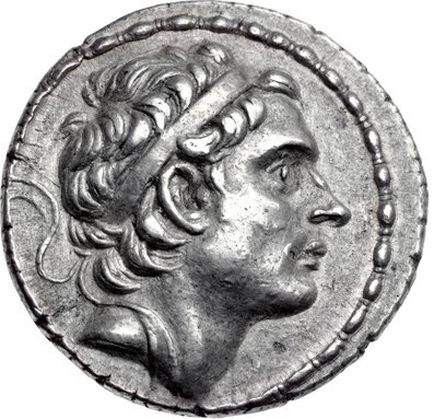 Silver Coin (tetradrachm) of Antiochos III “the Great” (ca. 222-187 BCE) of the Seleukid Dynasty. Photo courtesy of the Classica Numismatic Group, CC By-SA 2.5.