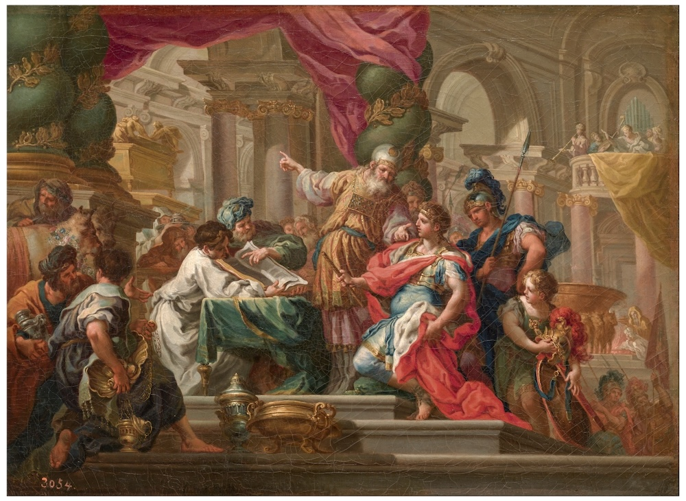 Alexander the Great in the Temple of Jerusalem (1736) by Sebastiano Conca. Digital Image ©Museo Nacional del Prado.