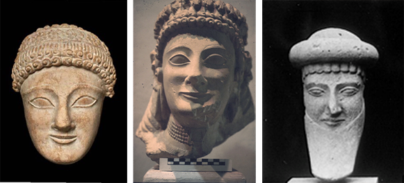 Figures from Idalion: 1) London, British Museum; 2) Nicosia, Cyprus Museum; 3) London, British Museum. Image courtesy of Pamela Gaber.