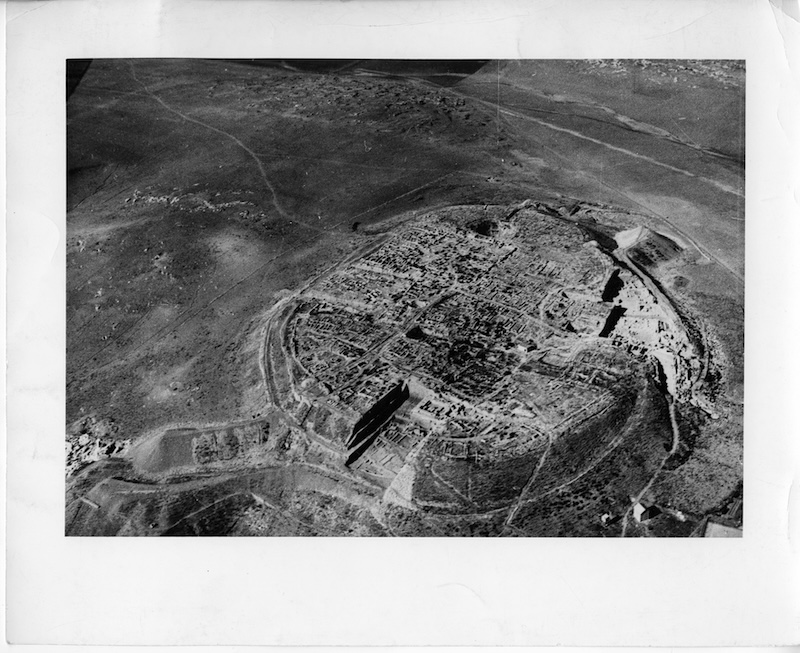Aerial view of Megiddo in 1937. Image courtesy of Eric H. Cline.