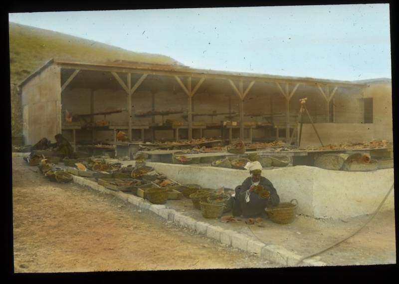 Mending pottery from Oberlin. Courtesy of the Oberlin College Archives.
