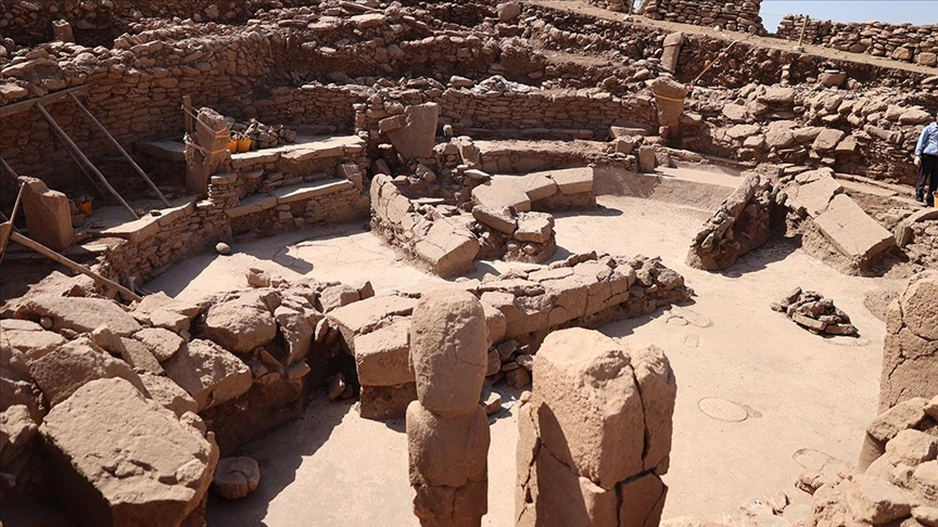 Karahantepe’s amphitheatre-like Neolithic structure. Photo Credit: http://anatolianarchaeology.net