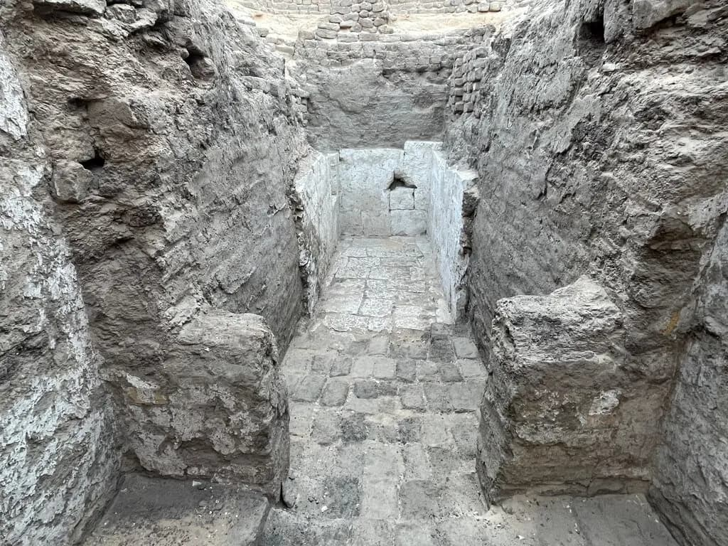 View of the burial chamber of the newly discovered royal tomb at Abydos. Photo courtesy of Dr. Josef Wegner for the Penn Museum. 