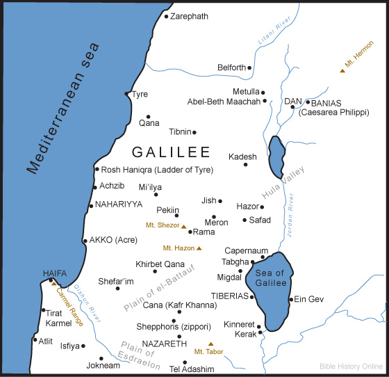Map of the Upper Galilee.