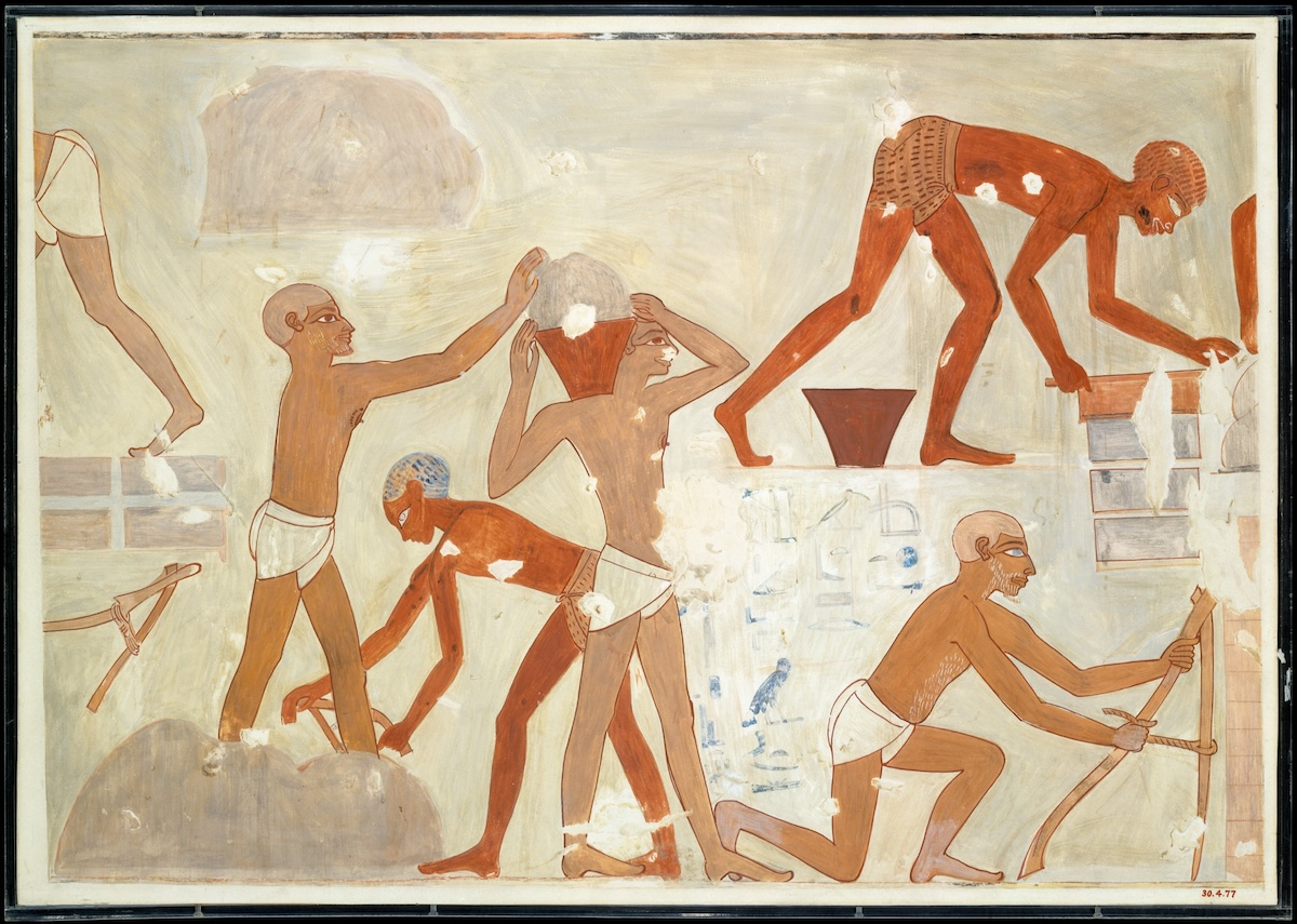 Facsimile of a wall-painting from the Tomb of Rekhmire (ca. 1479-1425 BCE). Painted at Qurna by Nina de Garis Davies for the Egyptian Expedition of the Metropolitan Museum of Art, probably 1928. MMA 30.4.77.