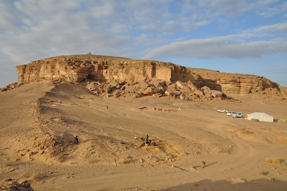 View of Qurayyah from the residential area looking south-west towards the plateau. From Luciani 2019: Fig. 4. I thank © Marta Luciani for providing me the photo.