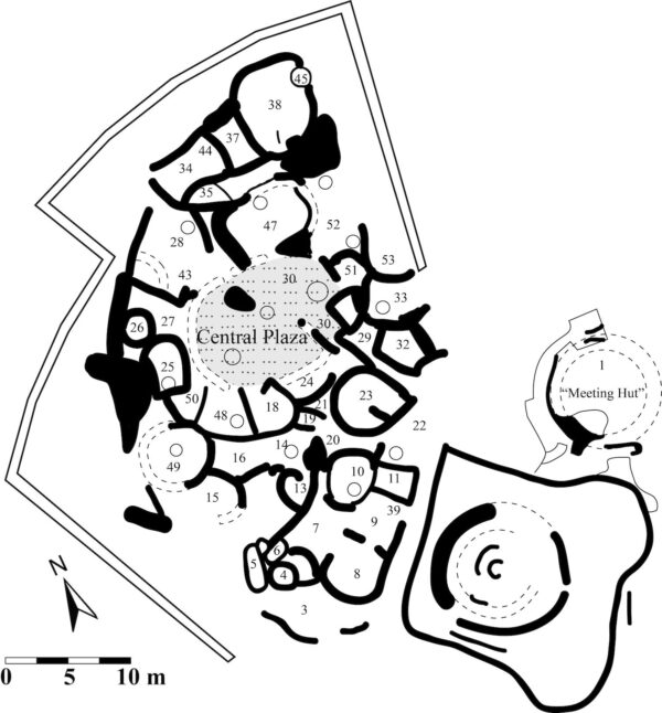 Nuraghic Sant’Imbenia (Sardinia), circa 800 BC. Plan by Karoll Cartography. © Brett Kaufman.