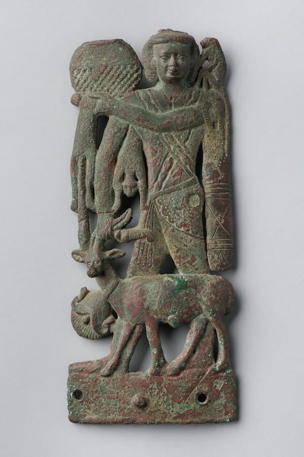 Plaque for attachment. Bronze. Egypt/Sudan. Ptolemaic period (300–250 BCE). Charles Edwin Wilbour Fund, 1955. Brooklyn Museum 56.101.