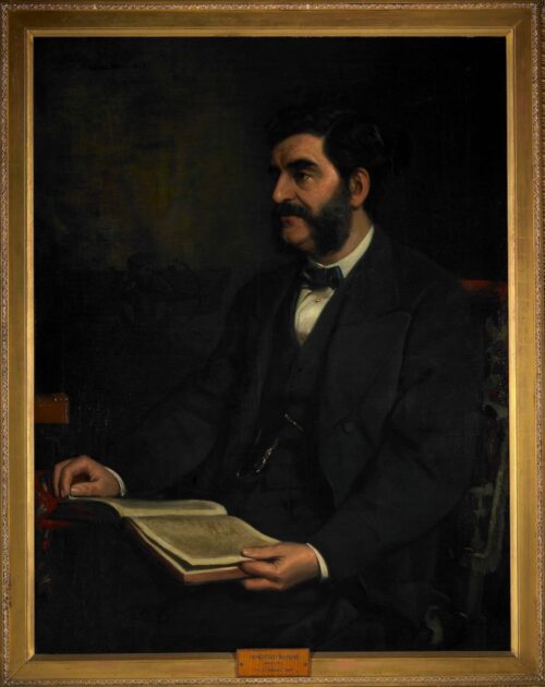 Fig. 3: Portrait of Hormuzd Rassam (1826–1910) by Ackland Hunt, 1869. Oil on canvas;. 110 × 85 cm. British Museum 1955,0630.1. Image reproduced courtesy of the Trustees of the British Museum under a Creative Commons license (CC BY-NC-SA 4.0).