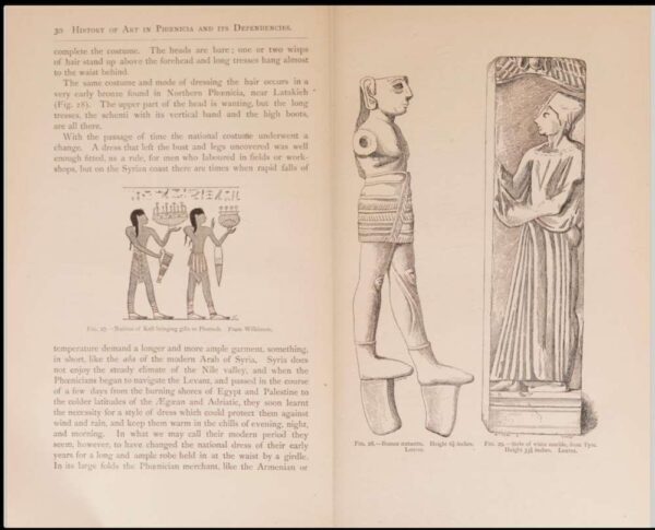 A discussion of Phoenician statuary from Perrot and Chipiez 1885, Volume II: 30 (https://archive.org/details/historyofartinph0002unse/page/30/mode/2up).