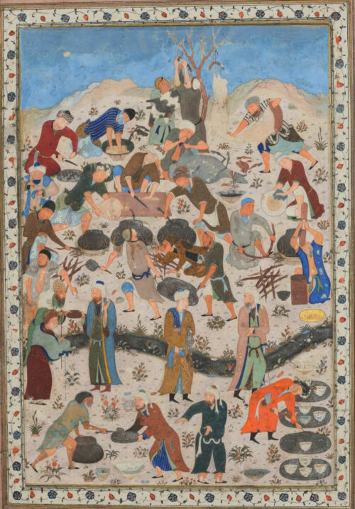 Cooks at work. Folio from Divan of Jami, 52.20.4. Metropolitan Museum of Art, Joseph Pulitzer Bequest, 1952. Public Domain.