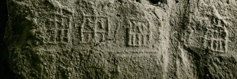 Close-up of a seal impression on a mudstopper from Saqqara tomb S3503 with serekhs (rectangular symbols that were used to frame an Egyptian king’s name in the Early Dynastic period). Courtesy of the Egypt Exploration Society; used with permission from the author.