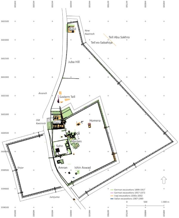 Plan of Babylon. O. Pedersén 2021. Babylon. The Great City, p. 15.