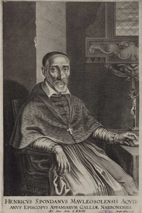 Henri de Sponde (1568–1643) used ancient Egyptian burial practices and mortuary beliefs to argue the right of Catholic cemeteries to remain free from encroachment by Protestants, requiring a fair amount of projection of modern beliefs to establish the necessary analogies. Engraving by Michel Lasne (1641). Public Domain via Wikimedia.