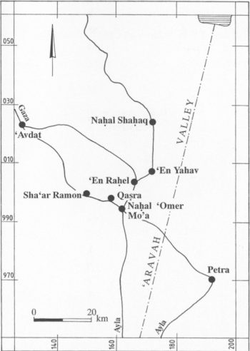 Nahal ‘Omer location. Map courtesy of Clara Amit and Tzila Sagiv
